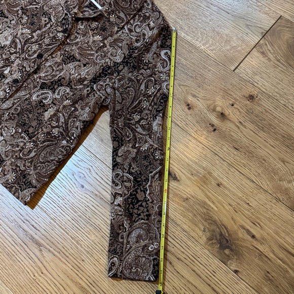 Christopher & Banks Brown Paisley jacket/top Size Medium A003 - Picture 9 of 9